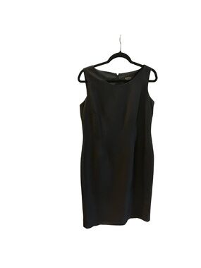 Kasper Crew-Neck Sheath Black Dress Size 10